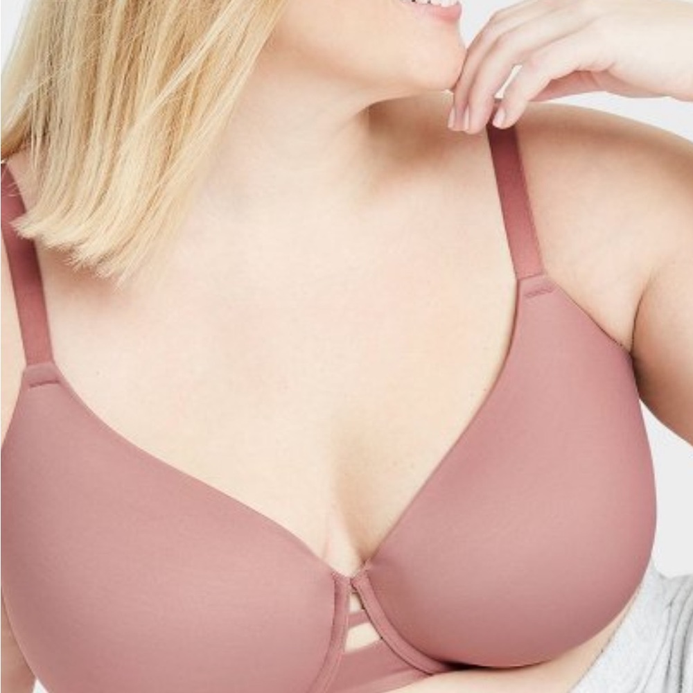 Auden Full Coverage Underwire Seamless Mauve Purple Bra